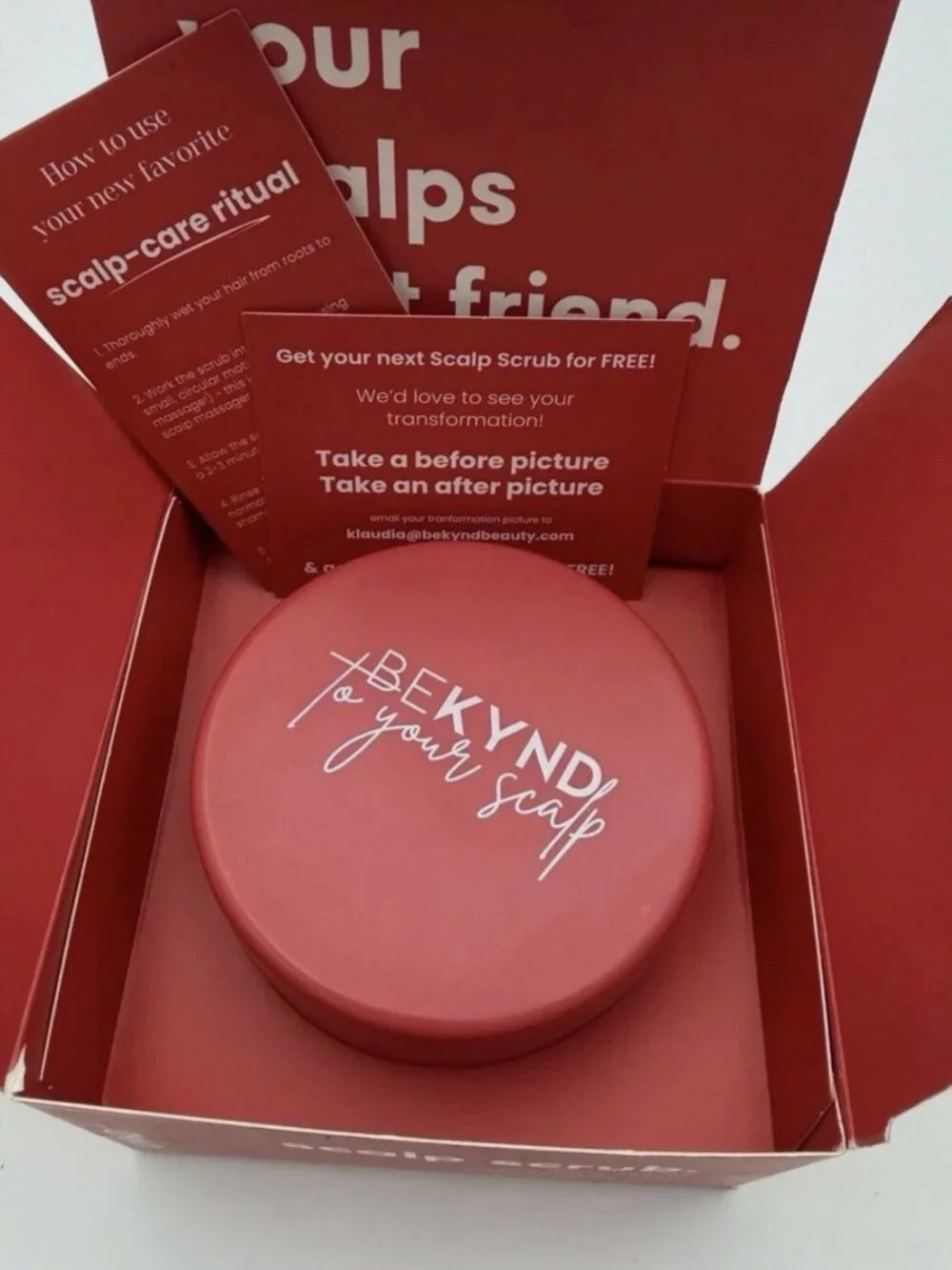 BeKynd Scalp Scrub AHA Exfoliator New In Box Full Size 6.7 fl oz